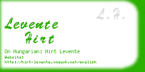 levente hirt business card